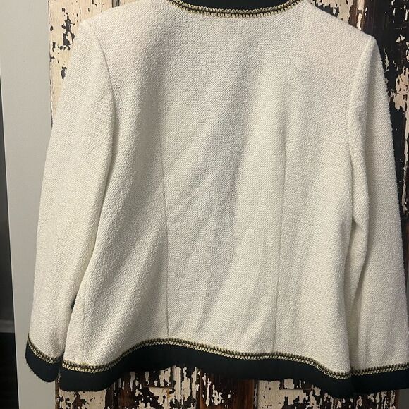 Vintage Caron Chicago white and black women’s Blazer. Very Chanel like. Size 14 - Picture 2 of 6